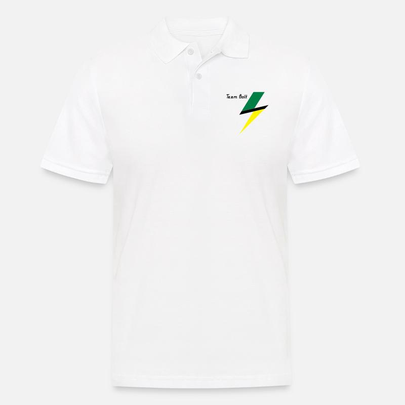 Team Bolt - Männer Poloshirt - Weiß