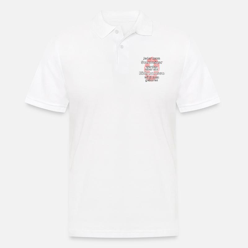 Ein richtiger Schweizer - Männer Poloshirt - Weiß