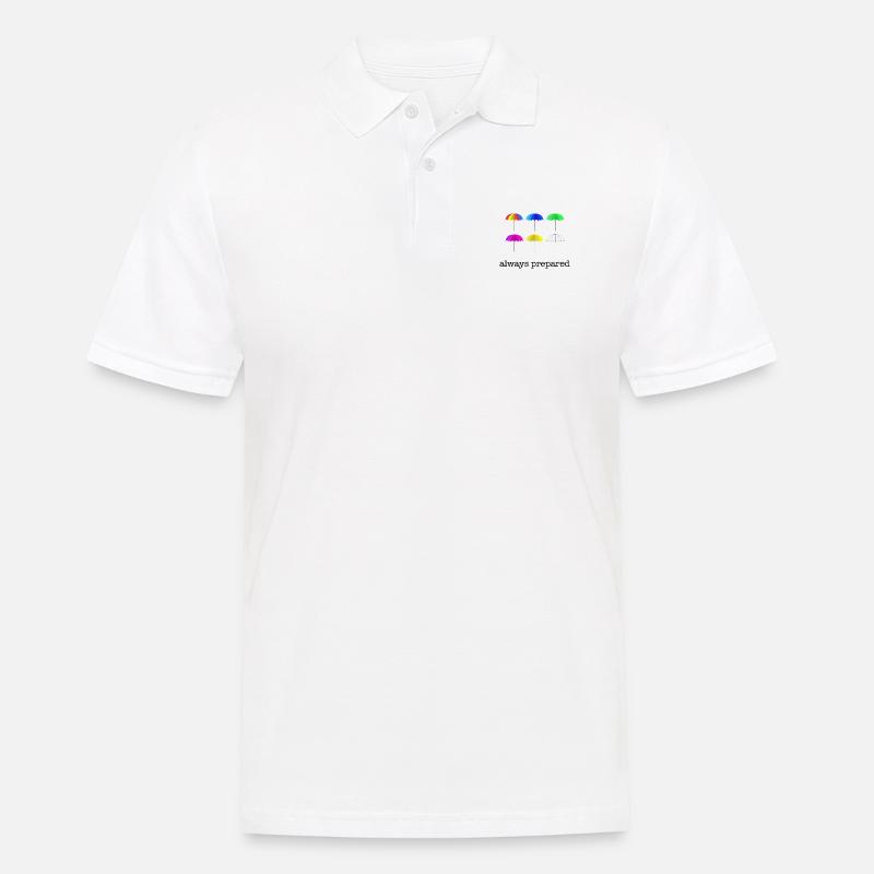Regenschirme Herbst Geschenkidee - Männer Poloshirt - Weiß