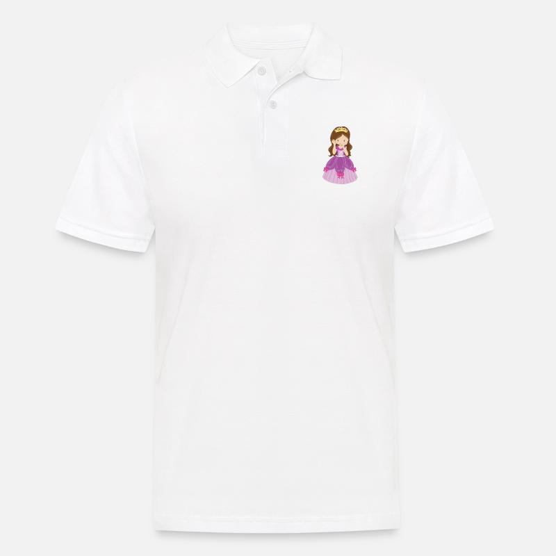 Maedchen Princesse Princess Château Cadeau - Polo Homme - blanc