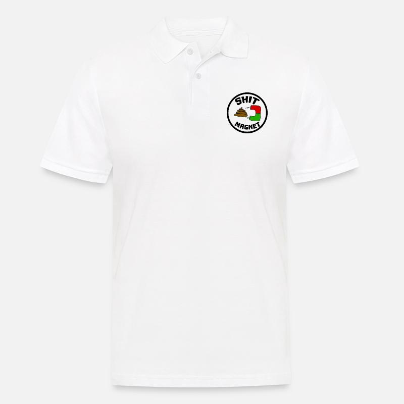 Merde aimant merde aimant - Polo Homme - blanc