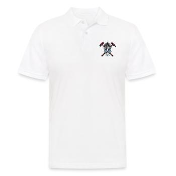 Crâne de mineur avec des fleurs - Polo Homme - blanc - Devant - Kai (181cm)