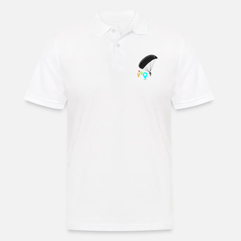 PUBG Print Fallschirm - Männer Poloshirt - Weiß
