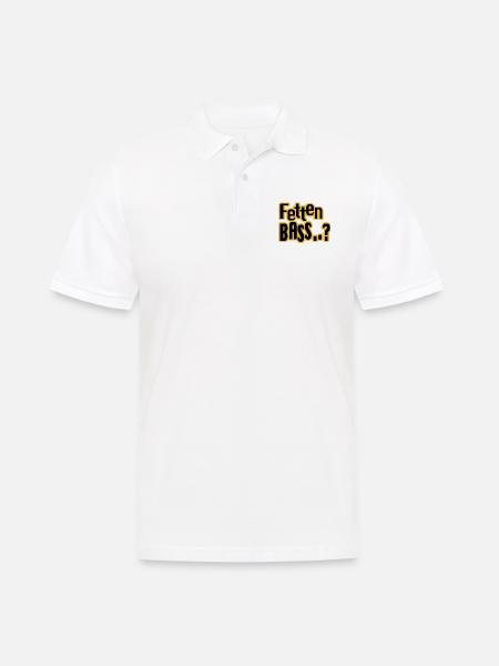 Fetten Bass..? - Männer Poloshirt - Weiß