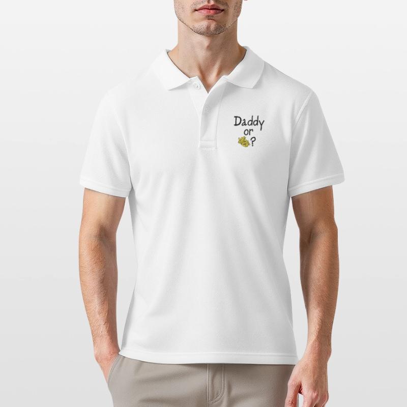 Daddy oder Chips? Männer Poloshirt