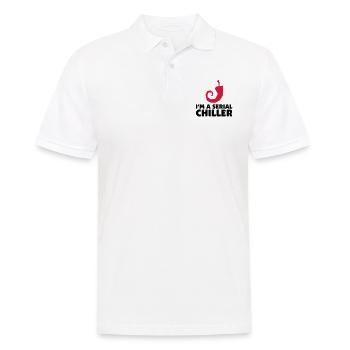 I m a Serial Chiller - Men's Polo Shirt - white - Front - Kai (181cm)