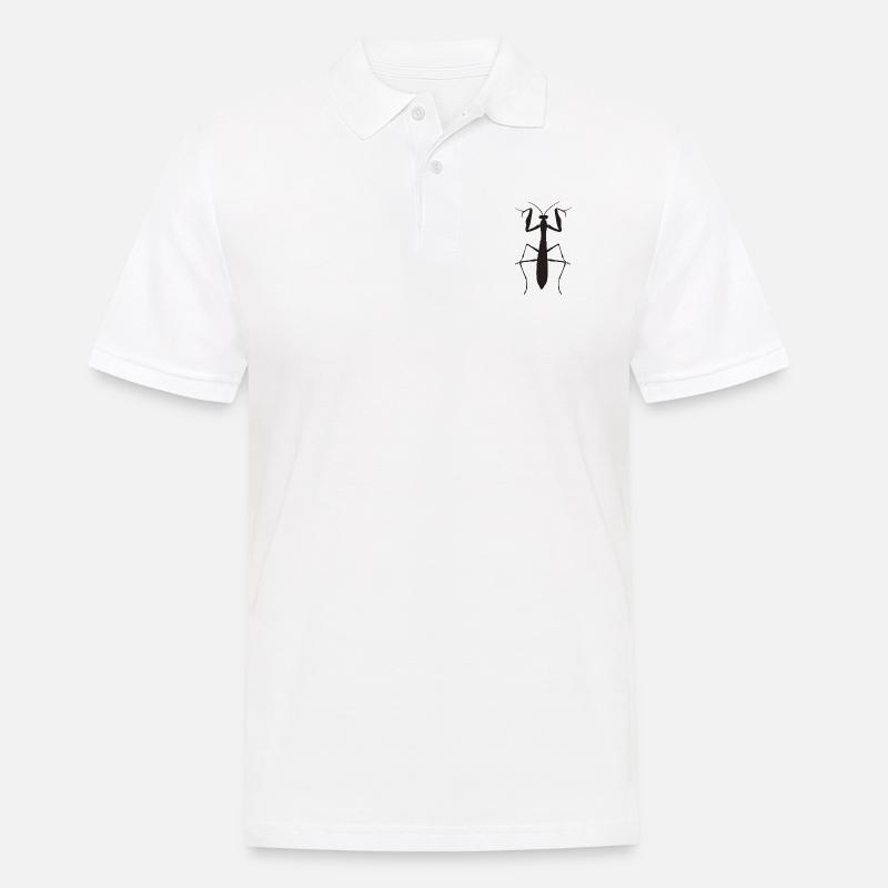 Gottesanbeterin - Männer Poloshirt - Weiß