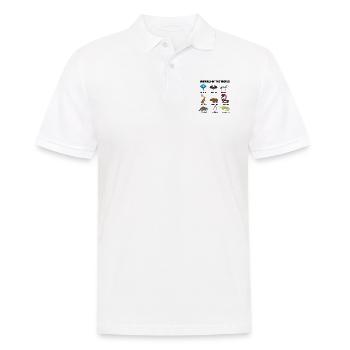ANIMALS OF THE WORLD - Männer Poloshirt - Weiß - Vorne - Kai (181cm)