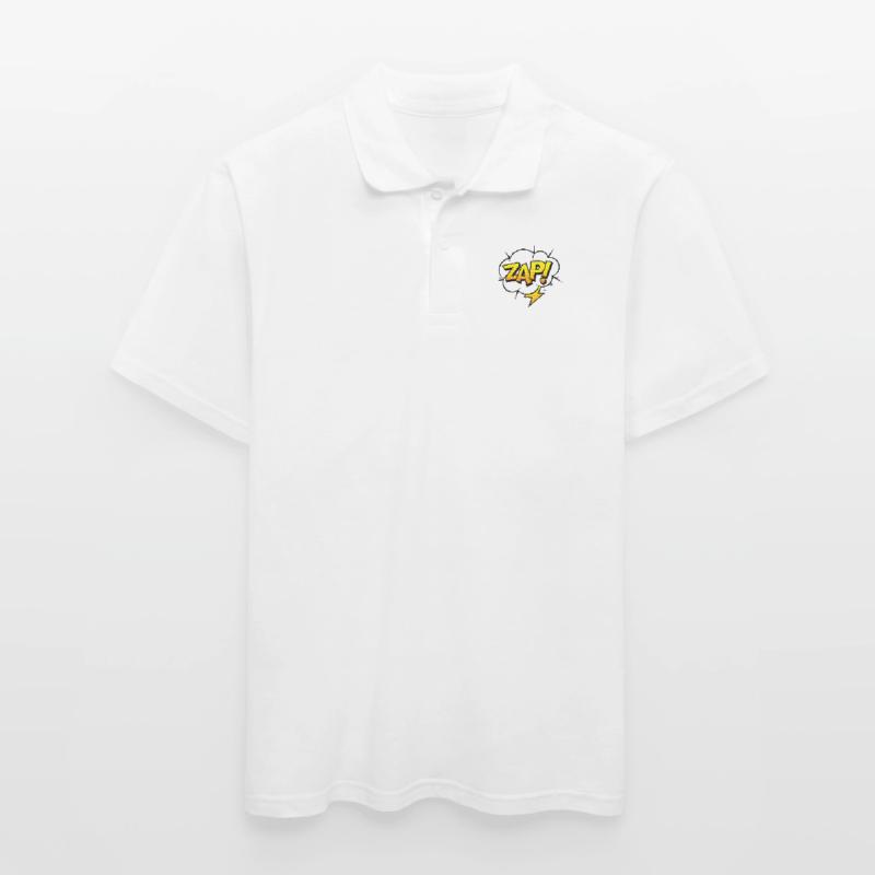 Comic Comicstyle Comic-Strips Superheld Blitz Männer Poloshirt