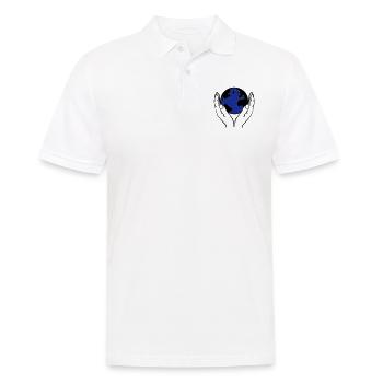 monde dans les mains - Polo Homme - blanc - Devant - Kai (181cm)