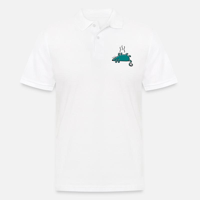 A dead mouse - Men's Polo Shirt - white
