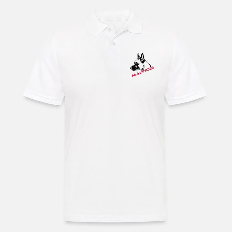 536 Malinois - Männer Poloshirt - Weiß