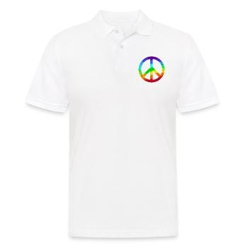 Peace-Zeichen Regenbogen Toleranz Frieden Graffiti - Männer Poloshirt - Weiß - Vorne - Kai (181cm)