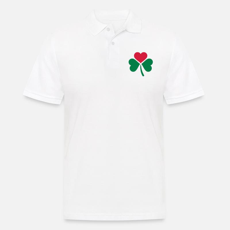 Shamrock - Männer Poloshirt - Weiß
