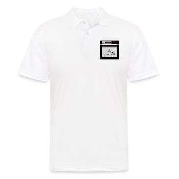 Braten in der Röhre (Schwangerschaft) - Männer Poloshirt - Weiß - Vorne - Kai (181cm)