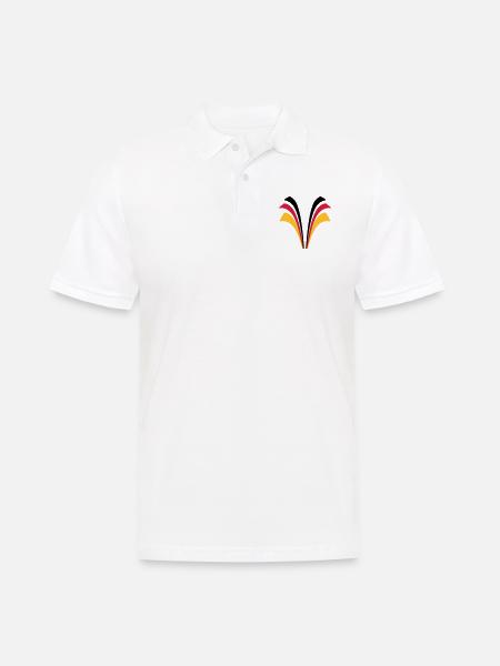 Strip lines flag of Germany - Men's Polo Shirt - white