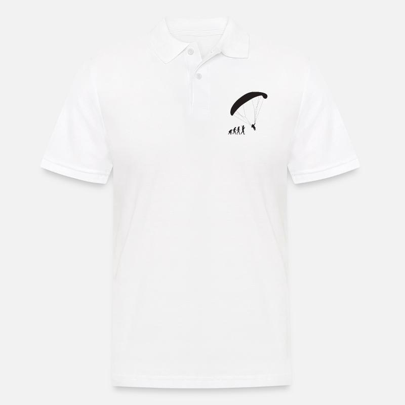 Paragliding Evolution - Männer Poloshirt - Weiß