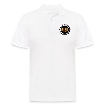 Bier Beer Bierdeckel Flaschenbier Kronkorken Durst - Männer Poloshirt - Weiß - Vorne - Kai (181cm)