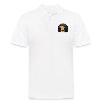 illustration de portrait oiseau huppé jz.birds - Polo Homme - blanc - Devant - Kai (181cm)