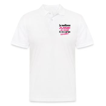 La meilleure amie du monde c'est la mienne !! - Polo Homme - blanc - Devant - Kai (181cm)