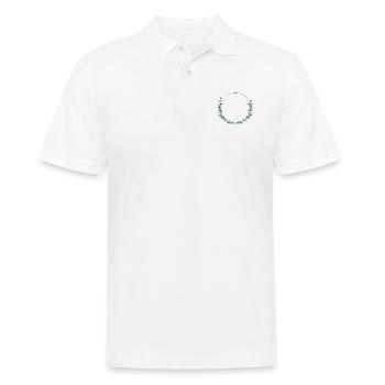 simpel_green_wreath - Männer Poloshirt - Weiß - Vorne - Kai (181cm)