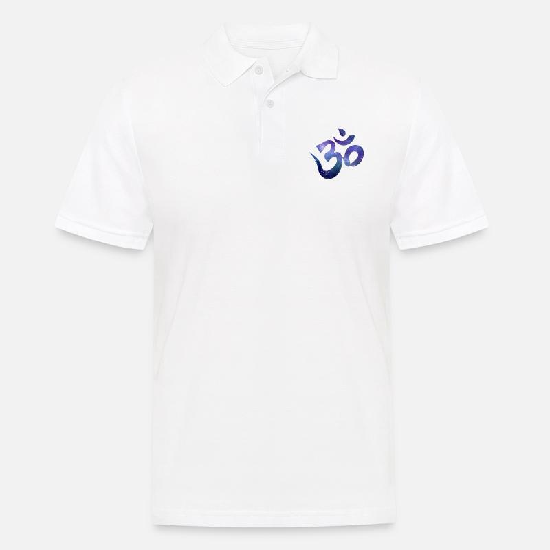 Om Zeichen - Männer Poloshirt - Weiß