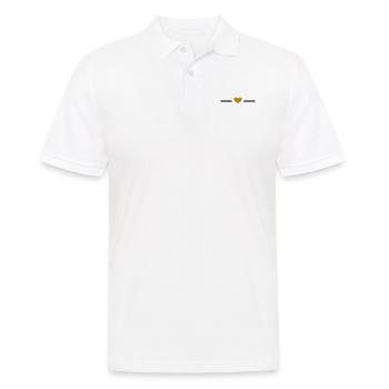 Linie Herz Ornament Gold - Männer Poloshirt - Weiß - Vorne - Kai (181cm)