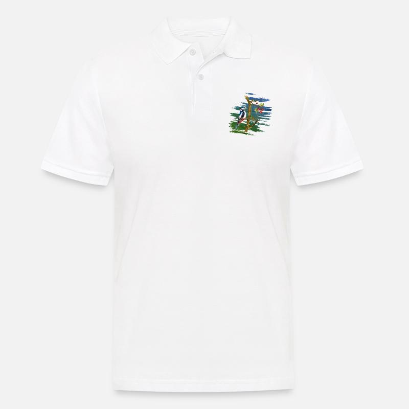 Vogel - Männer Poloshirt - Weiß
