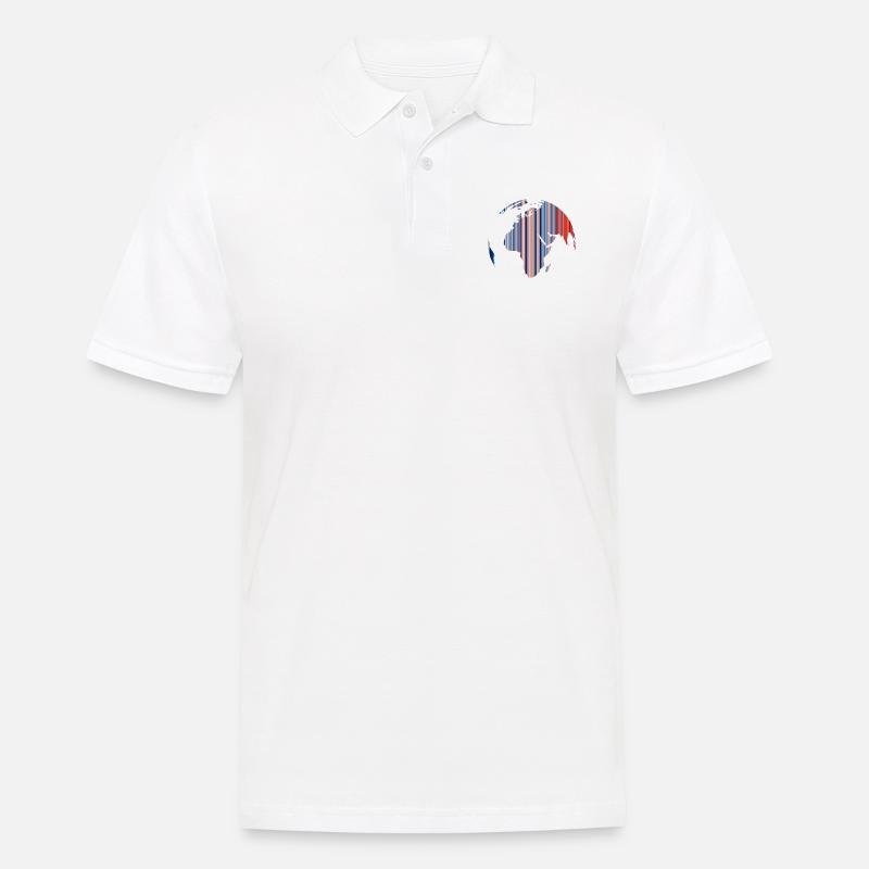Klimawandel - Warming Stripes - Erde - Männer Poloshirt - Weiß