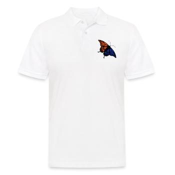 Papillon (couleurs personnalisables) - Polo Homme - blanc - Devant - Kai (181cm)