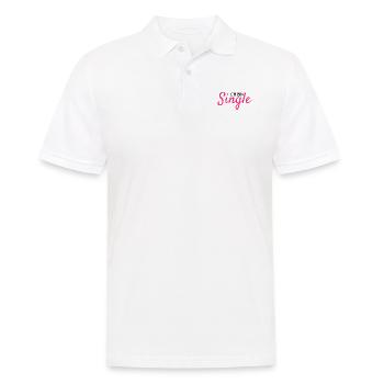 Ich bin Single - Männer Poloshirt - Weiß - Vorne - Kai (181cm)