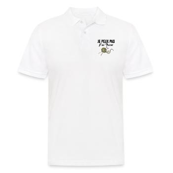 Je peux pas j ai tricot - Polo Homme - blanc - Devant - Kai (181cm)