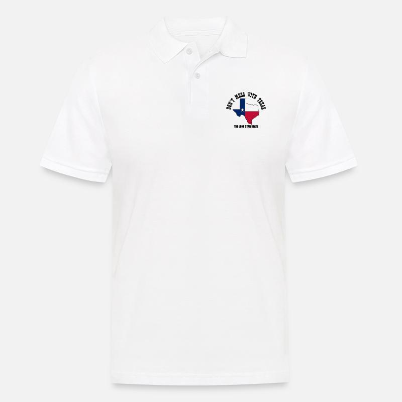 Don't mess with Texas - Männer Poloshirt - Weiß