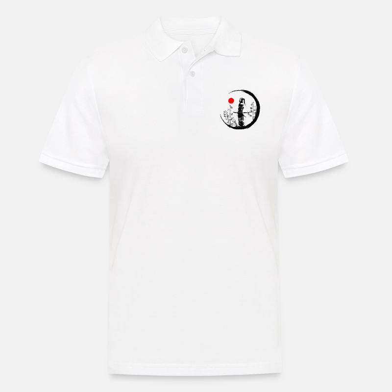 Samurai - Männer Poloshirt - Weiß