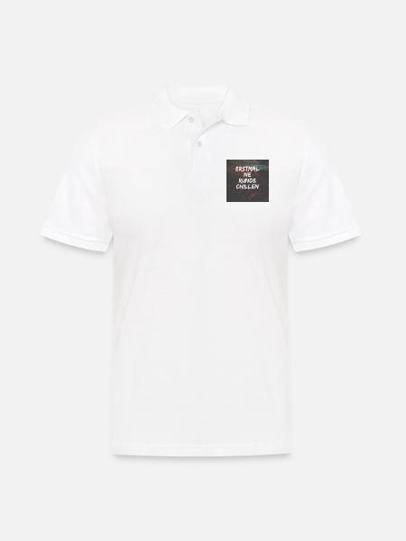 erstmal ne runde chillen - Männer Poloshirt - Weiß