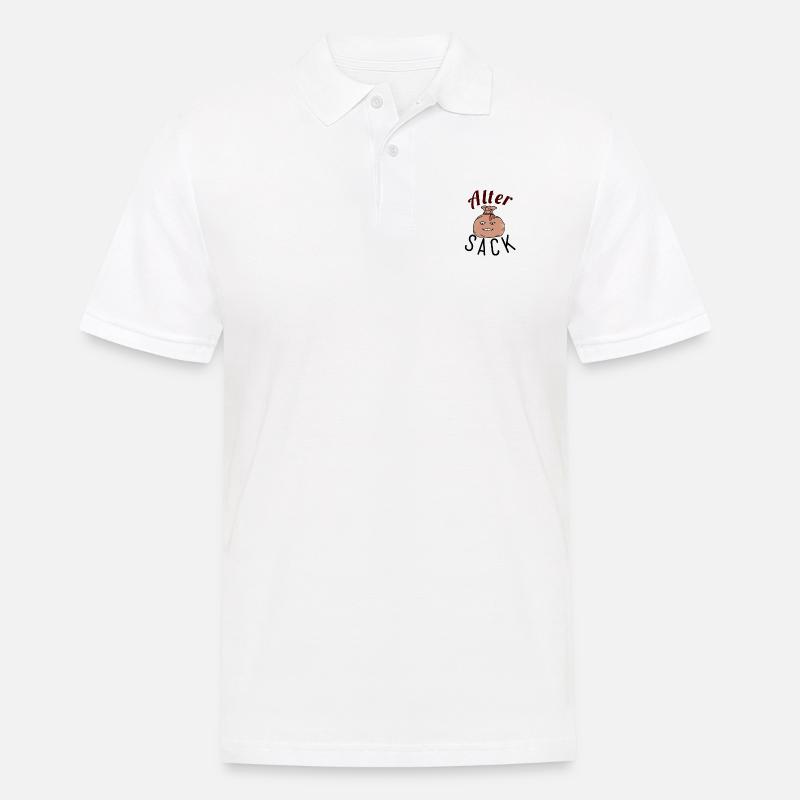 Alter Sack - Männer Poloshirt - Weiß