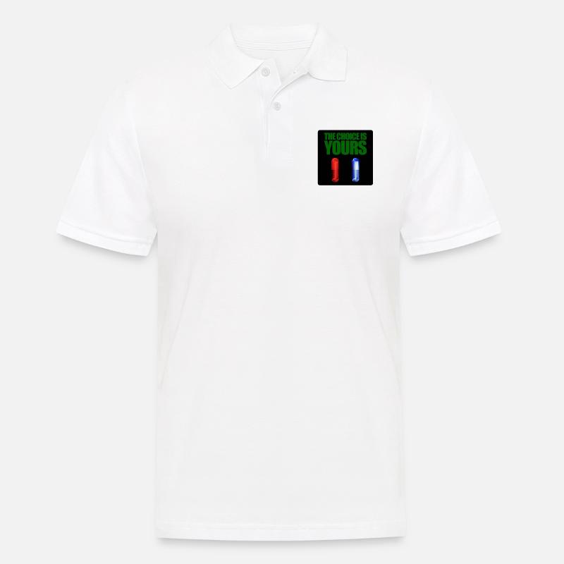 Matrix rote oder blaue Pille - Männer Poloshirt - Weiß