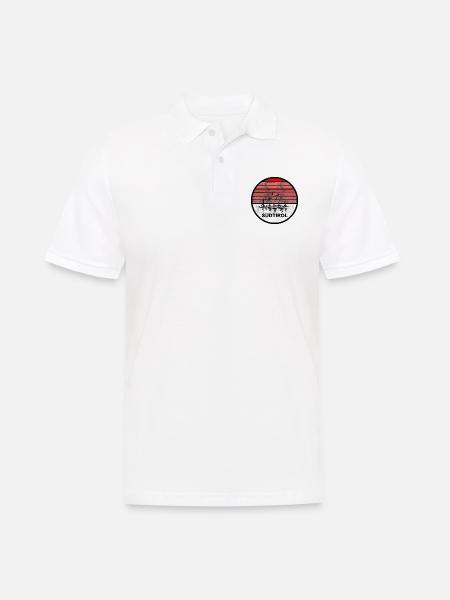 Schönes Logo der Berge und Südtirols - Männer Poloshirt - Weiß