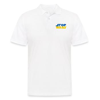 Star Stop Wars - Je suis avec l’Ukraine - Polo Homme - blanc - Devant - Kai (181cm)