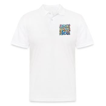 Graffiti alphabet - Men's Polo Shirt - white - Front - Kai (181cm)