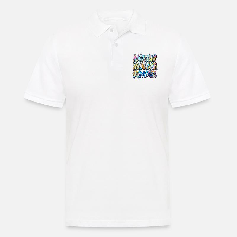 Graffiti-Alphabet - Männer Poloshirt - Weiß