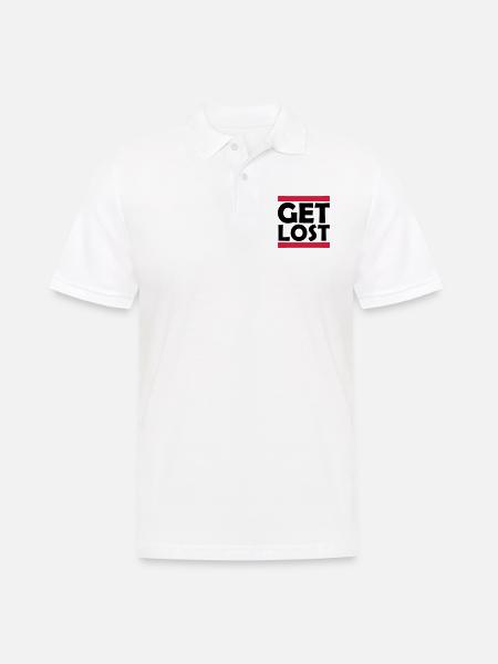 Strip Get Lost - Men's Polo Shirt - white