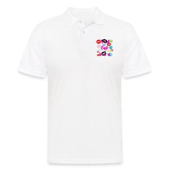 All Kisses for You - Männer Poloshirt - Weiß - Vorne - Kai (181cm)