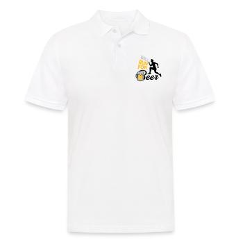 Run for Beer - Men's Polo Shirt - white - Front - Kai (181cm)