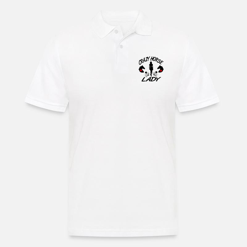 Pferd - Männer Poloshirt - Weiß