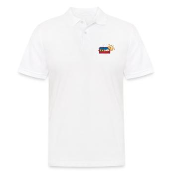 SCHAF - SHEEP - MÖHREN - GEMÜSE - ESSEN - SOFA - Männer Poloshirt - Weiß - Vorne - Kai (181cm)
