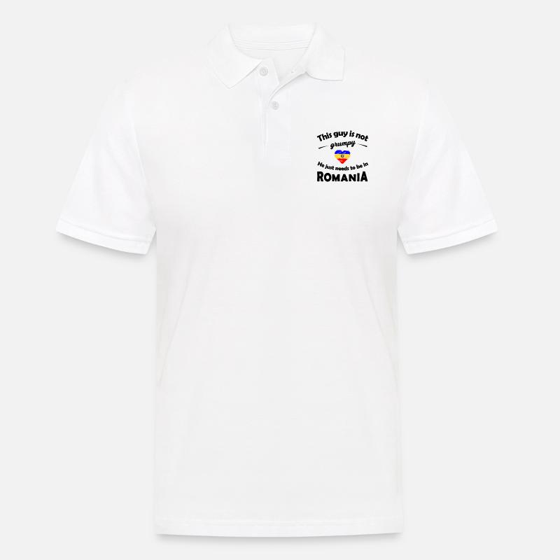 Romania - Polo da uomo - bianco