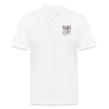 Denken Sie über den Tellerrand hinaus positive Gedanken glücklich - Männer Poloshirt - Weiß - Vorne - Kai (181cm)