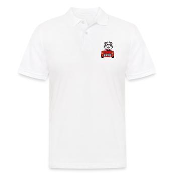 STINKTIER - AUTO - TIER - KIND - BABY - Männer Poloshirt - Weiß - Vorne - Kai (181cm)