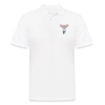MAUS - SPORT - LAUFEN - JOGGEN - MARATHON - TIER - Männer Poloshirt - Weiß - Vorne - Kai (181cm)